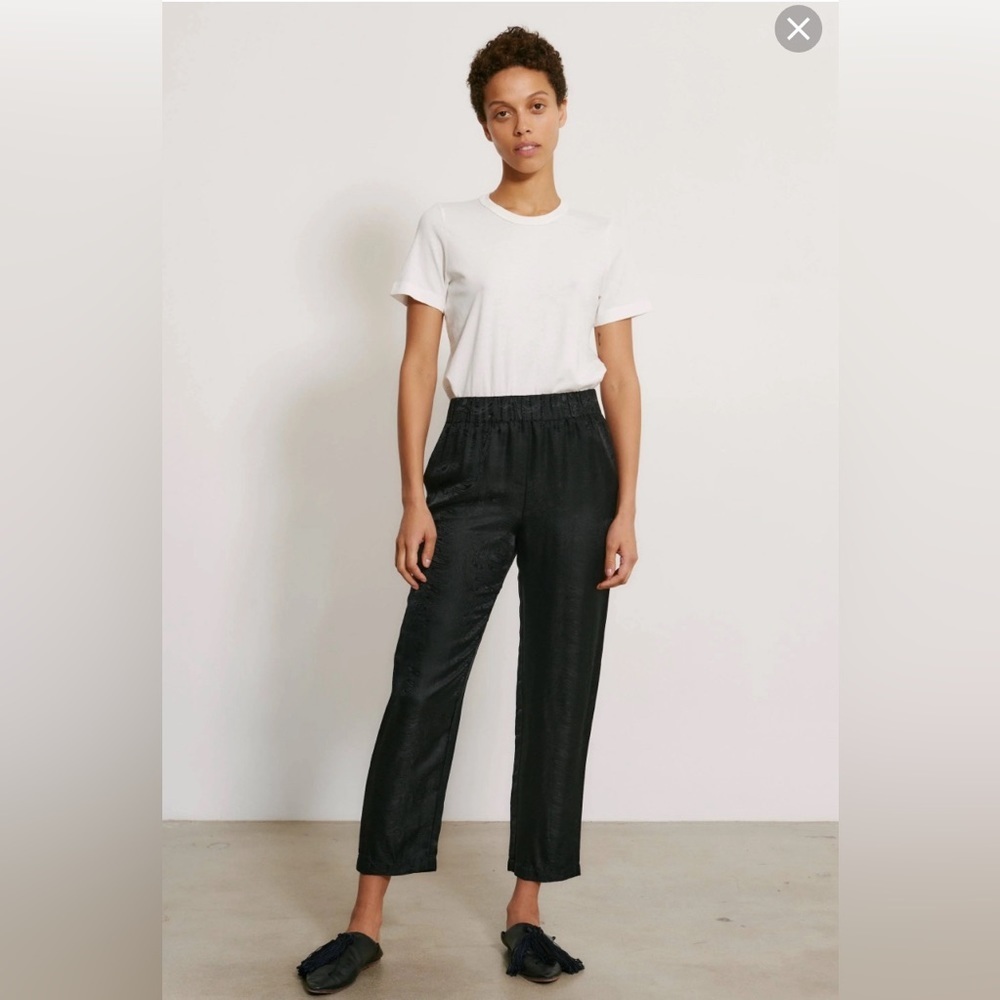 Black Silk Fez Pant